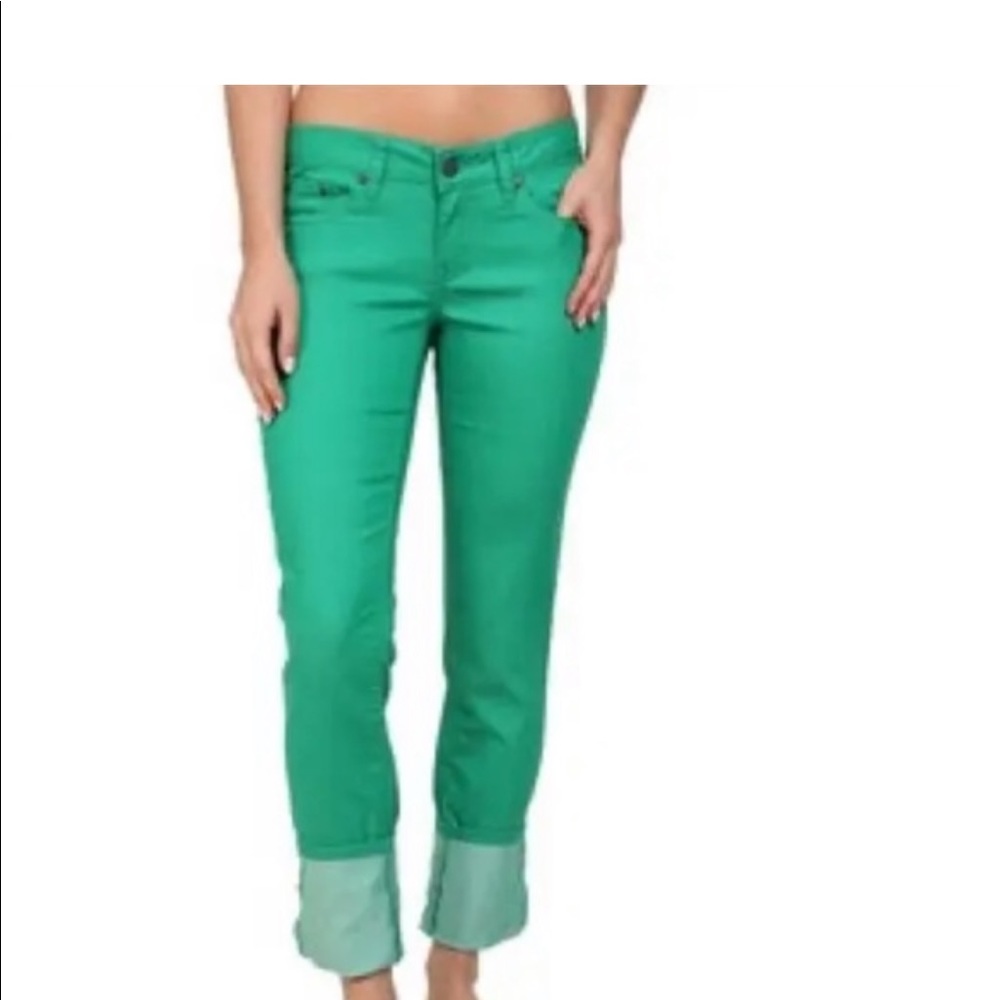 Prana Cool Green Kara Skinny Jeans 8